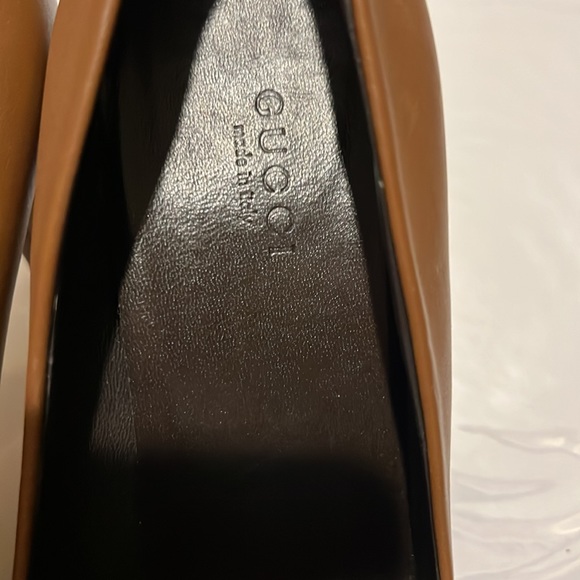 Gucci brown leather high heel shoe size 38 - Picture 2 of 9